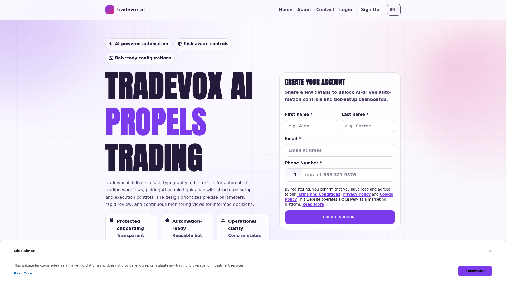 Screenshot of tradevoxai-app.click