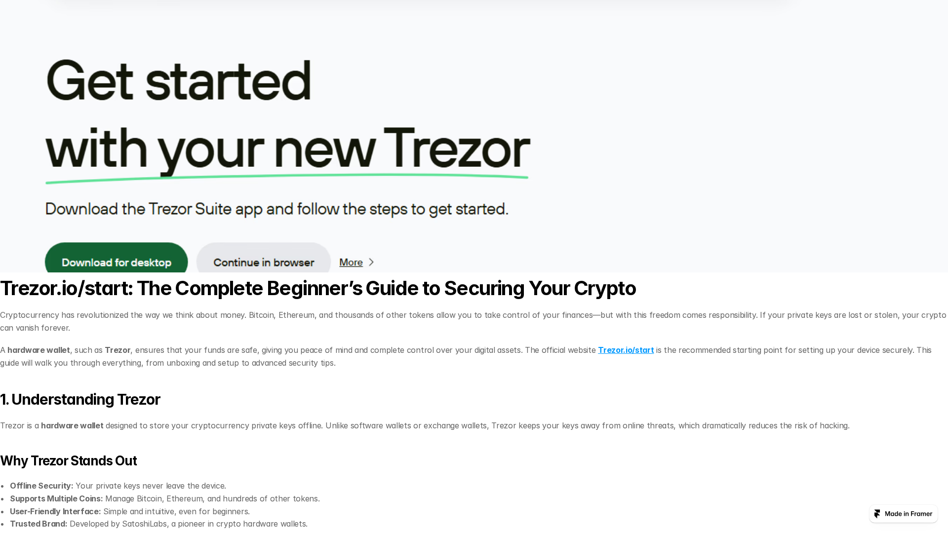 Screenshot of appstart-trzr.framer.media