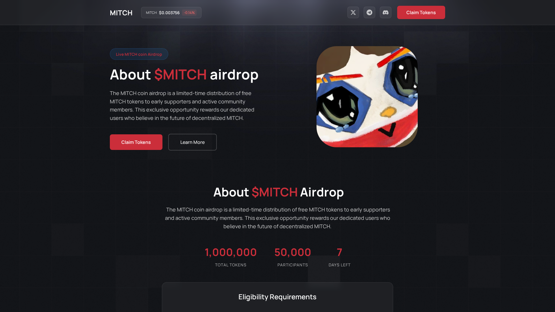 Screenshot of mitchcoin.pages.dev