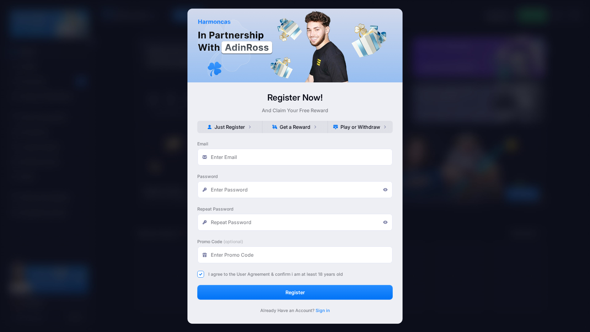 Screenshot of harmoncas.com