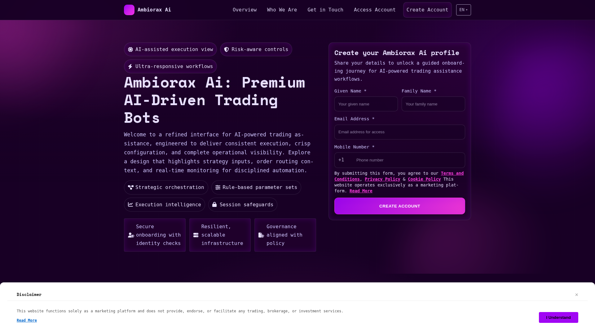 Screenshot of ambiorax-ai.com