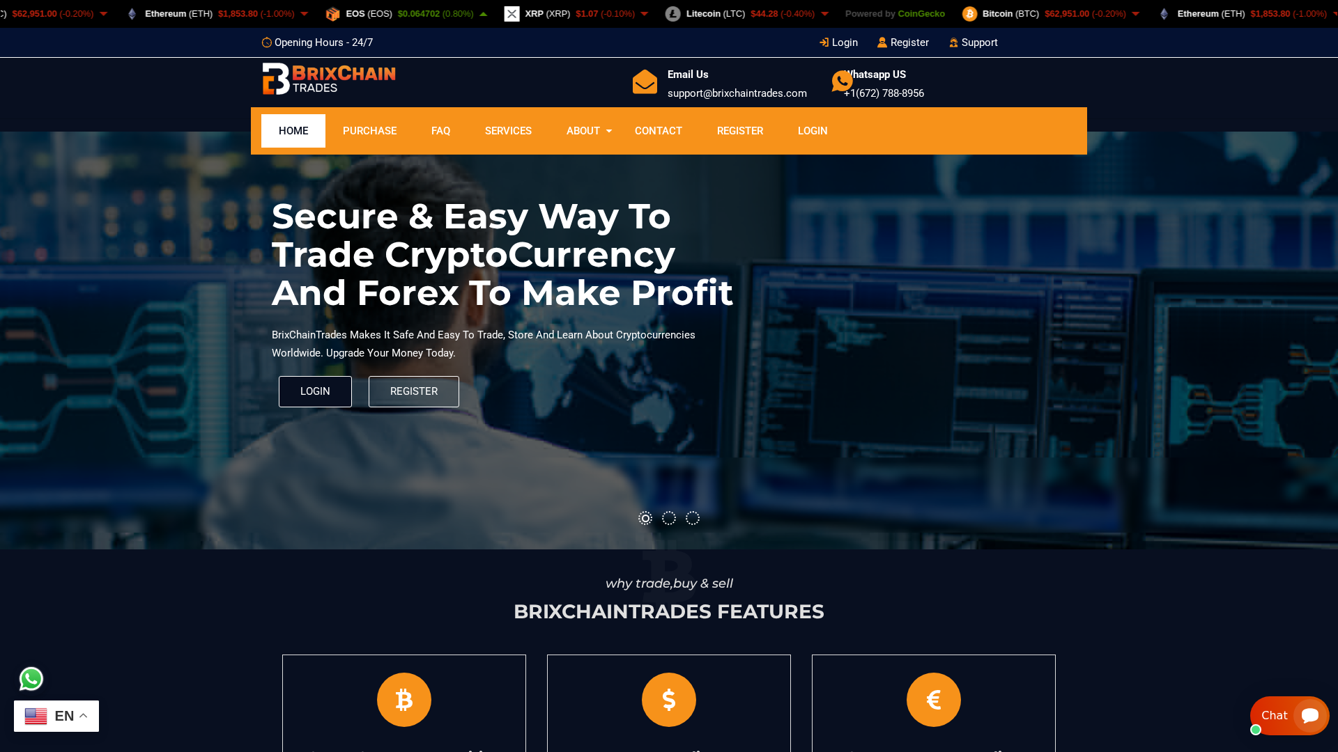 Screenshot of brixchaintrades.com