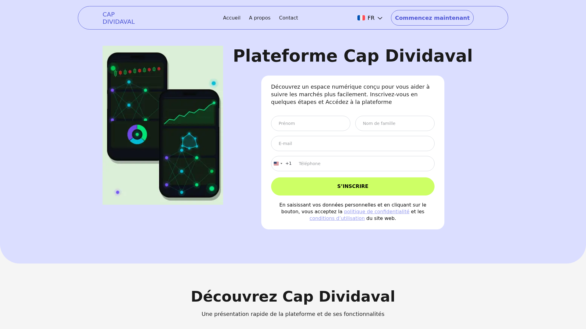 Screenshot of cap-dividaval.live
