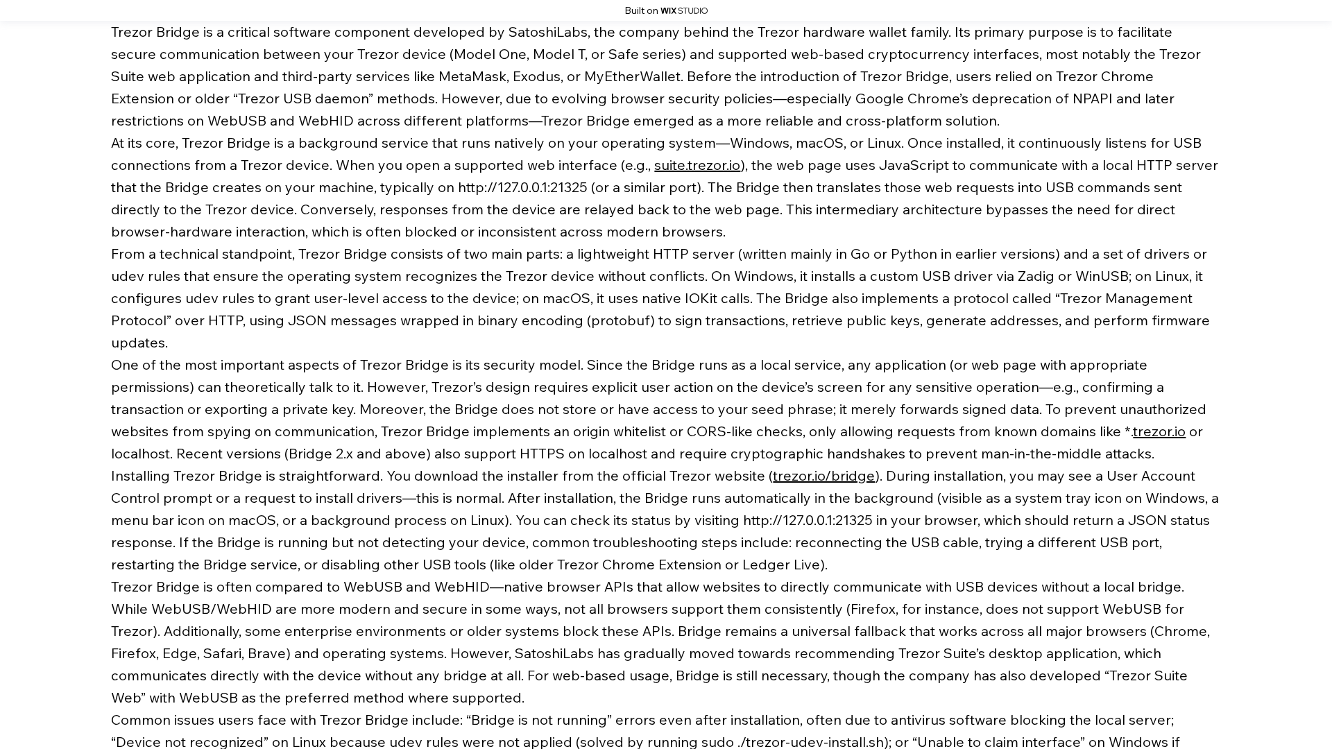 Screenshot of trzirbridge.wixstudio.com