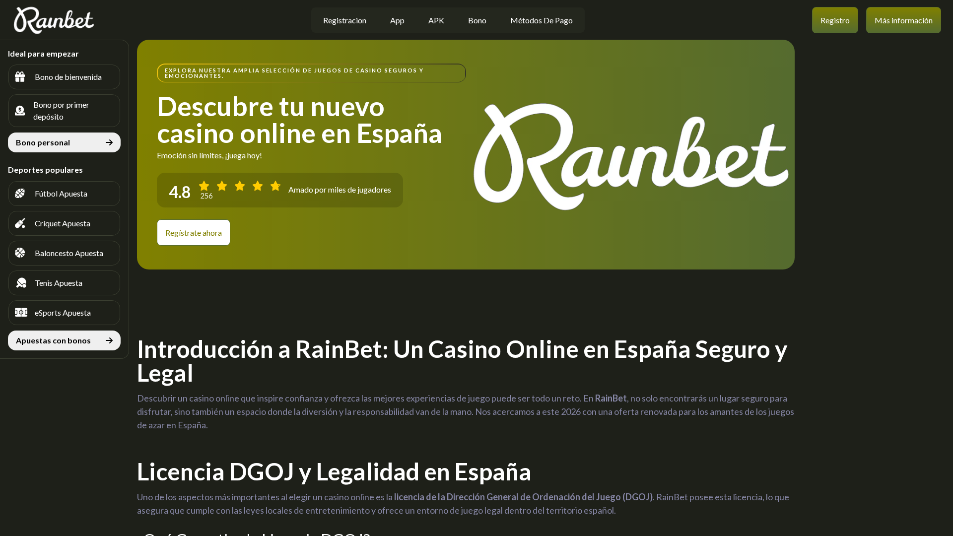 Screenshot of rain-bet-online-casino.com