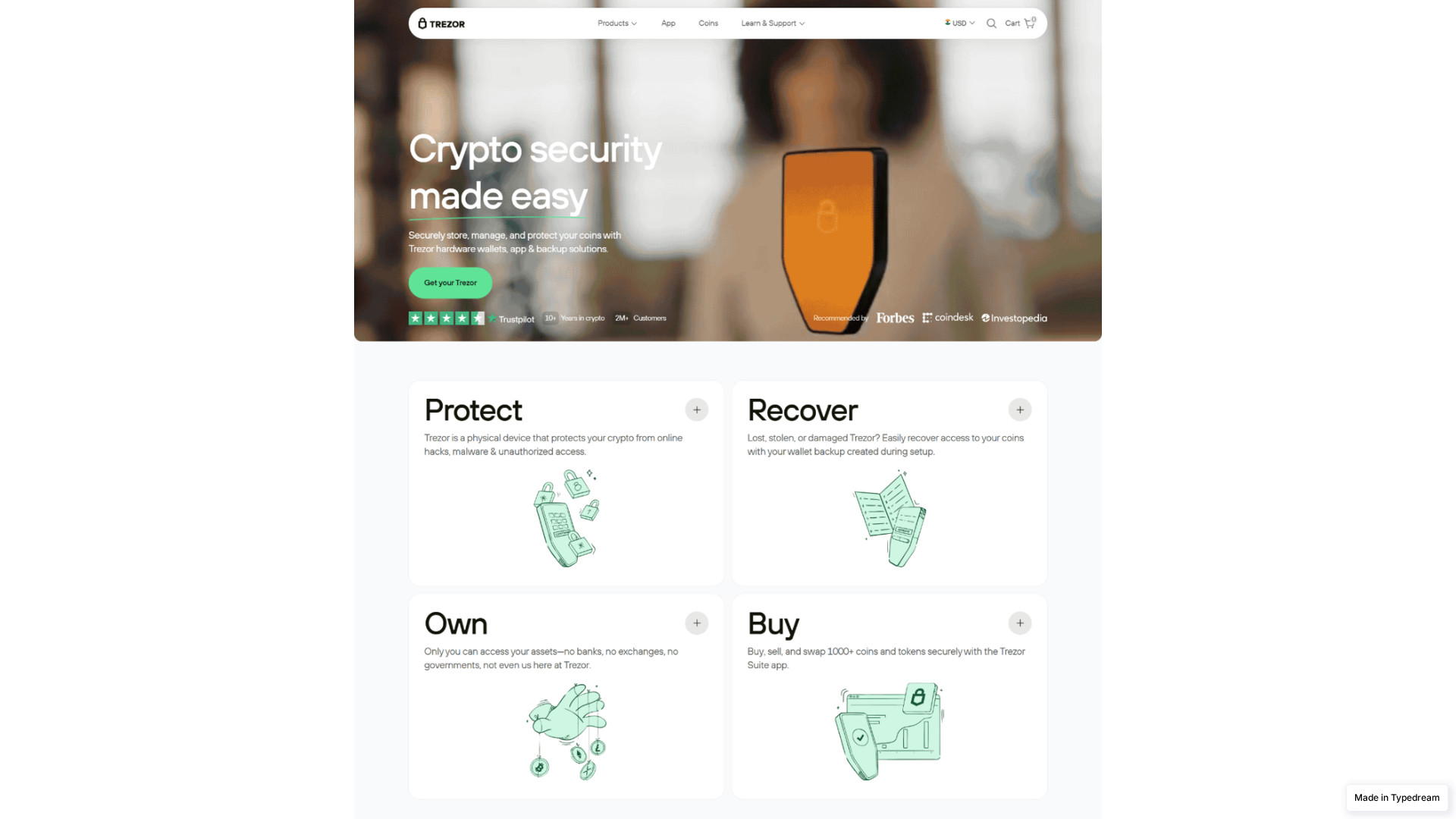Screenshot of welcome-hardware.typedream.app