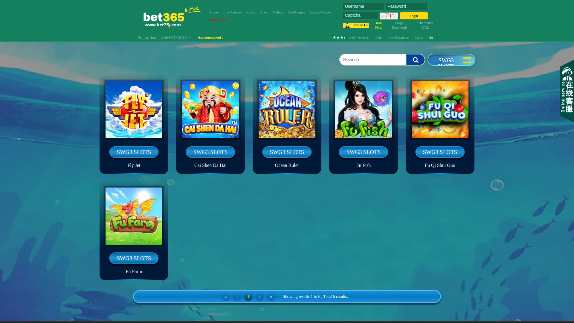 Screenshot of bet73099.com