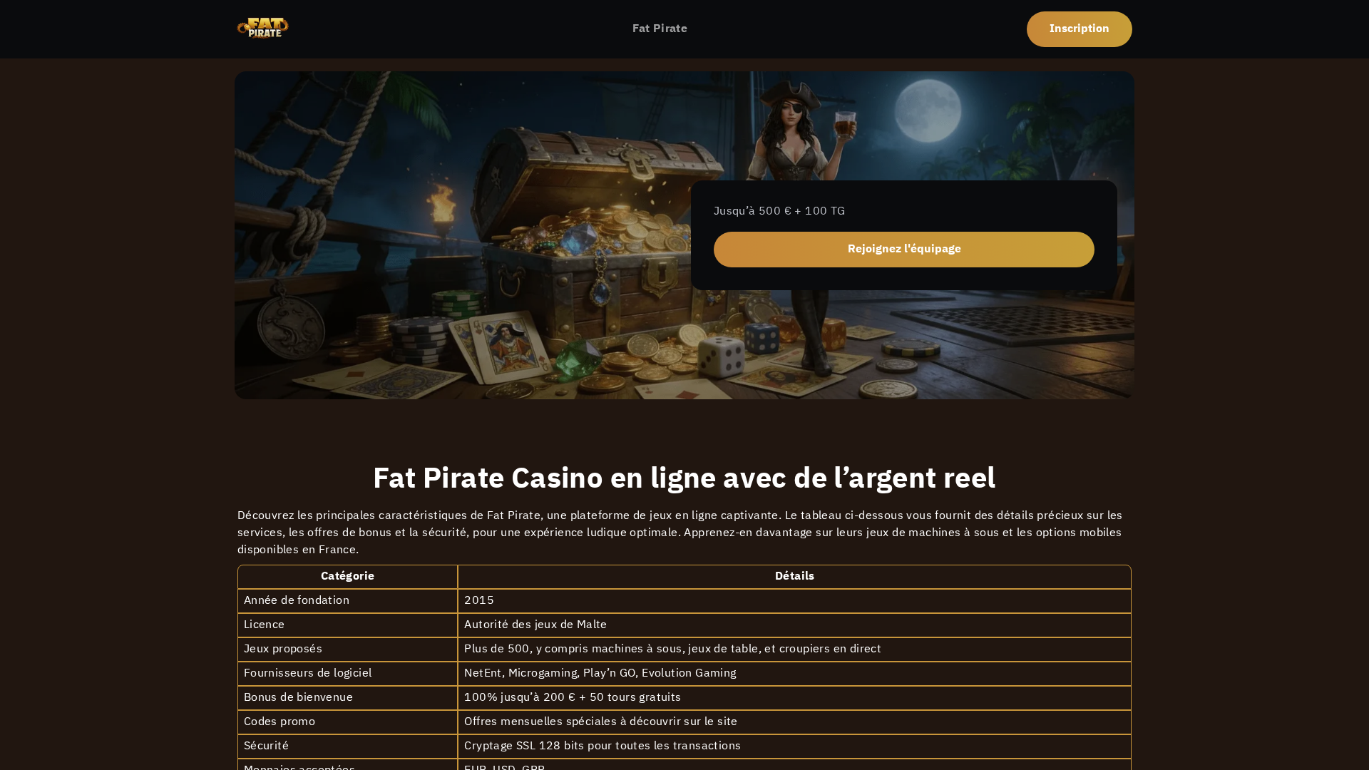 Fat Pirate Casino