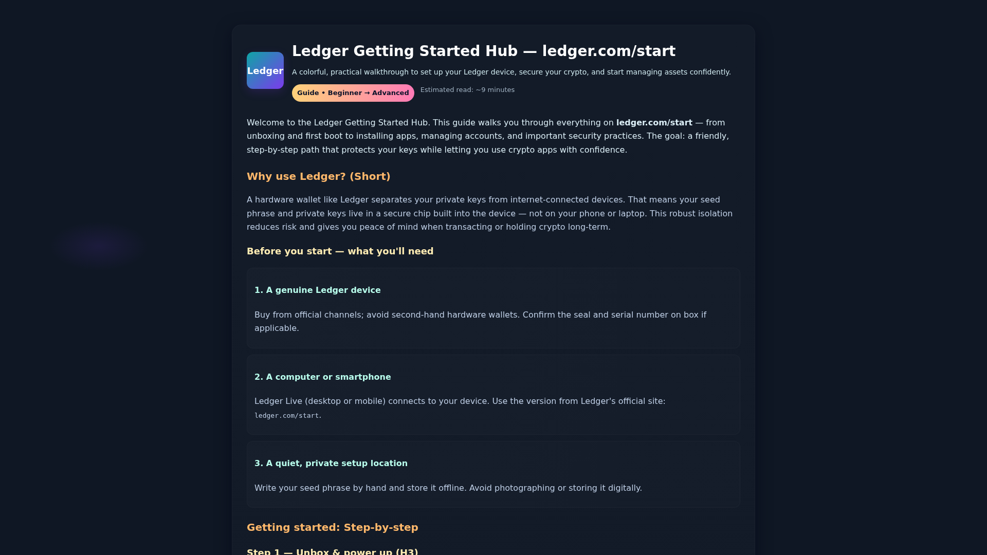 Screenshot of sttrt-ledgrs.pages.dev
