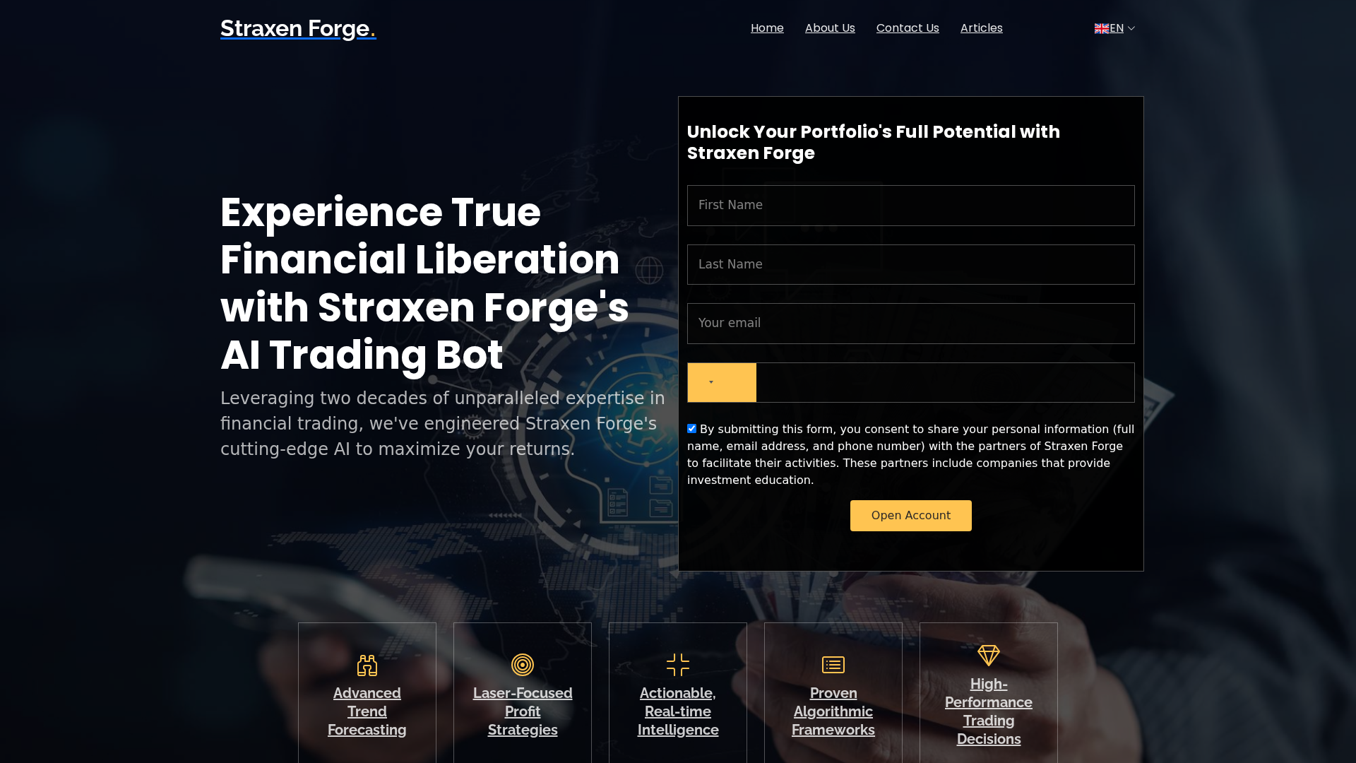 Screenshot of thestraxenforge.com