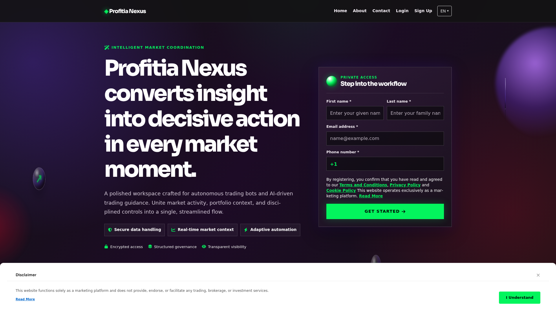 Screenshot of profitianexus.shop