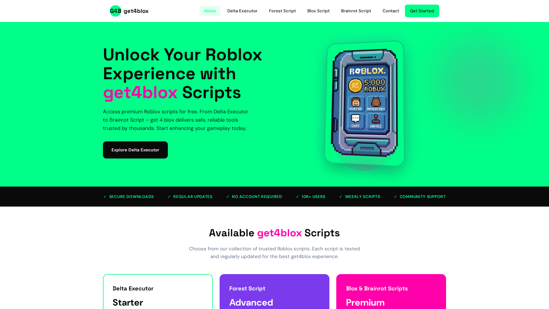 Screenshot of get4blox.net