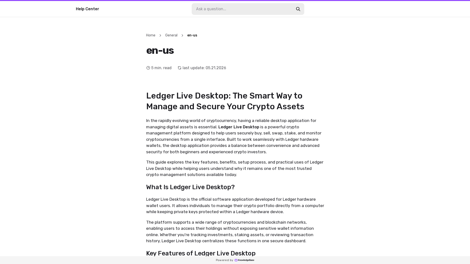 Screenshot of desktopledger.kb.help