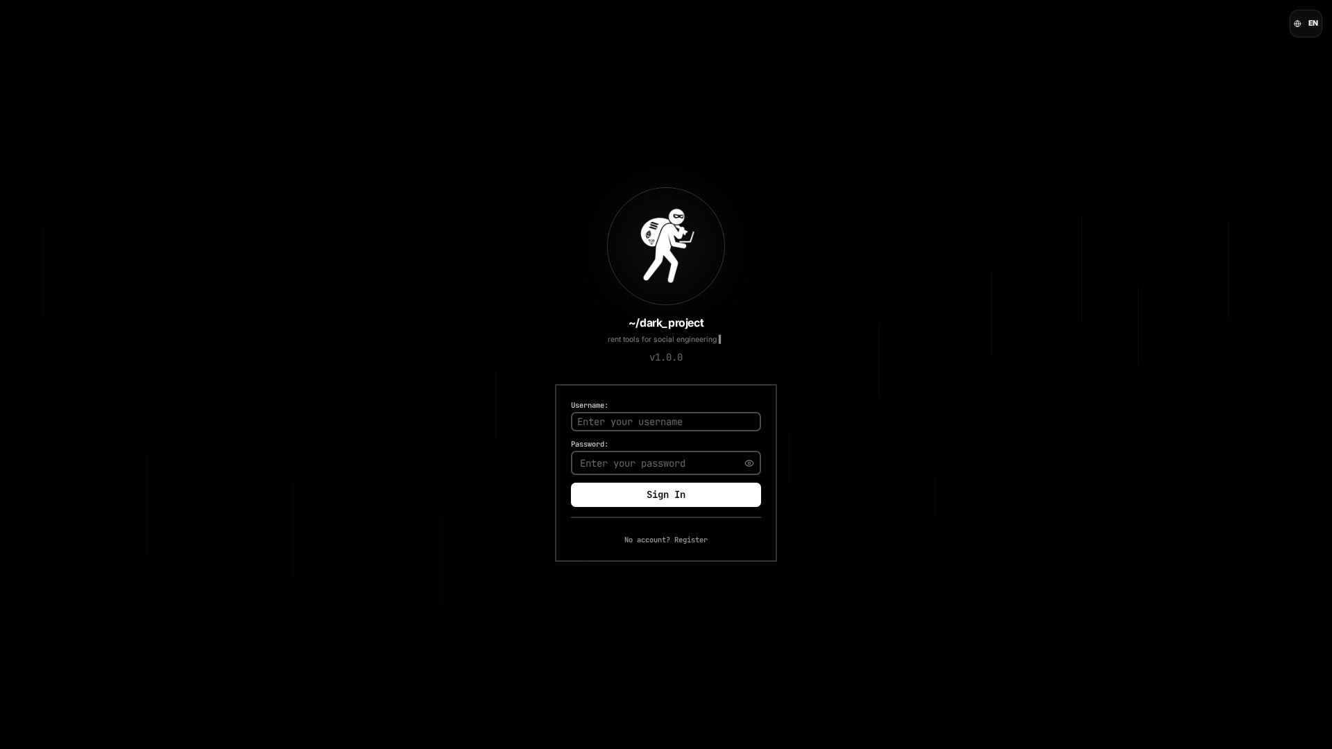 Screenshot of dark-project.pro