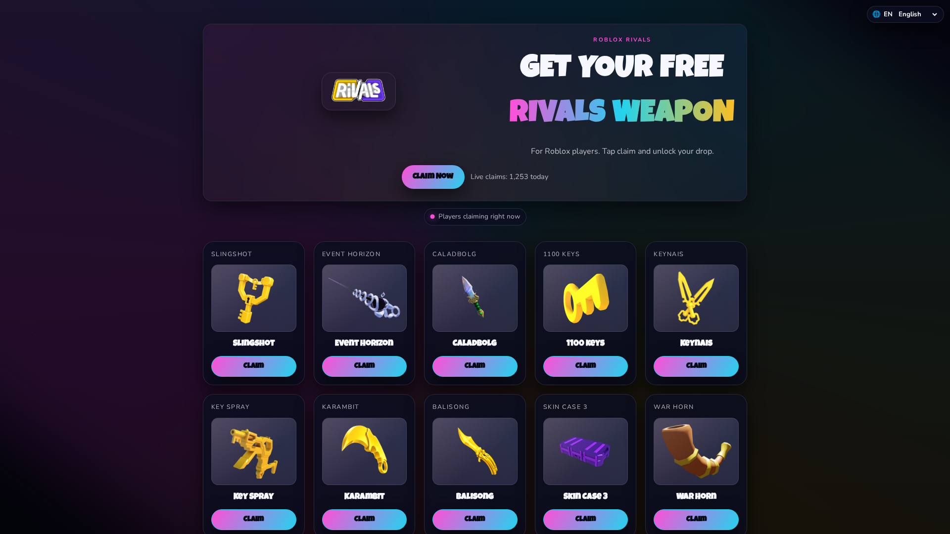 Screenshot of getrivals.pages.dev