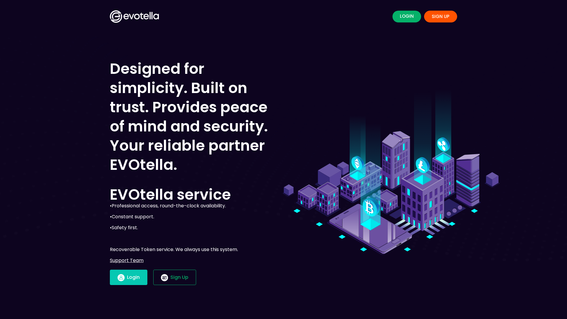 Screenshot of evotella.com