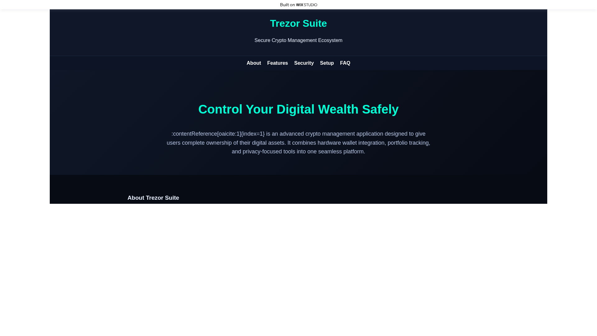 Screenshot of suite-us-trezo.wixstudio.com