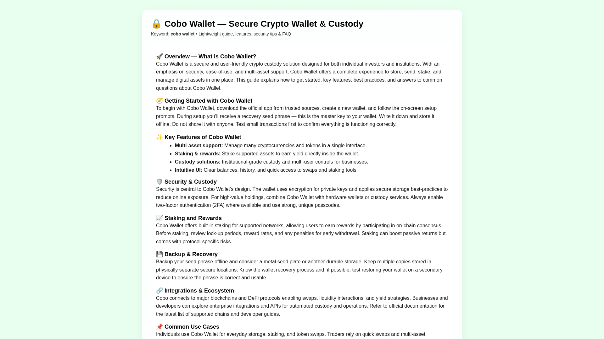 Screenshot of cobo--wallet.pages.dev