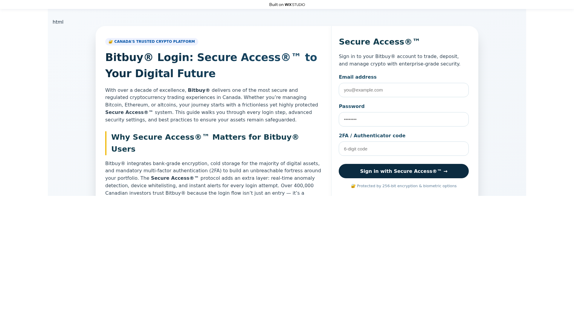 Screenshot of nav-bitby.wixstudio.com