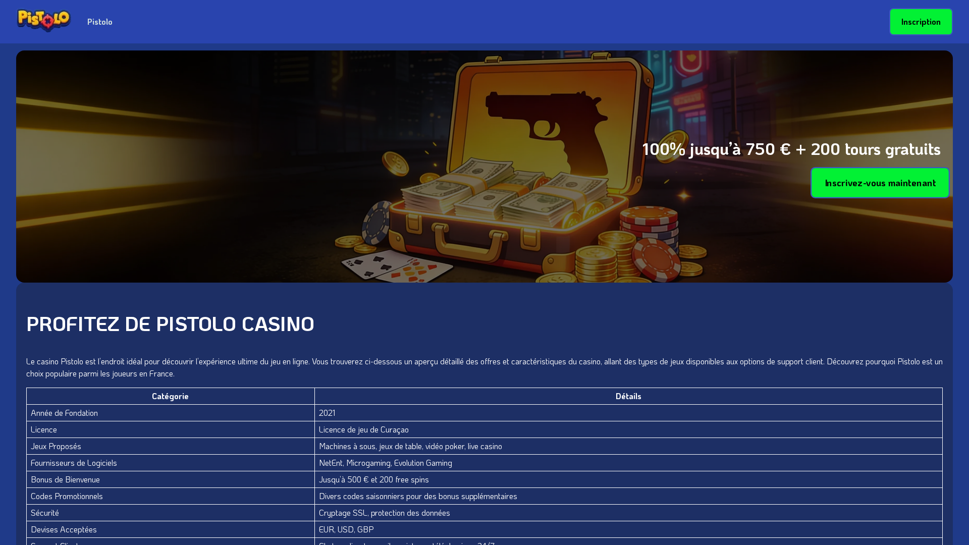 Screenshot of pistolo-casino-fr1.com