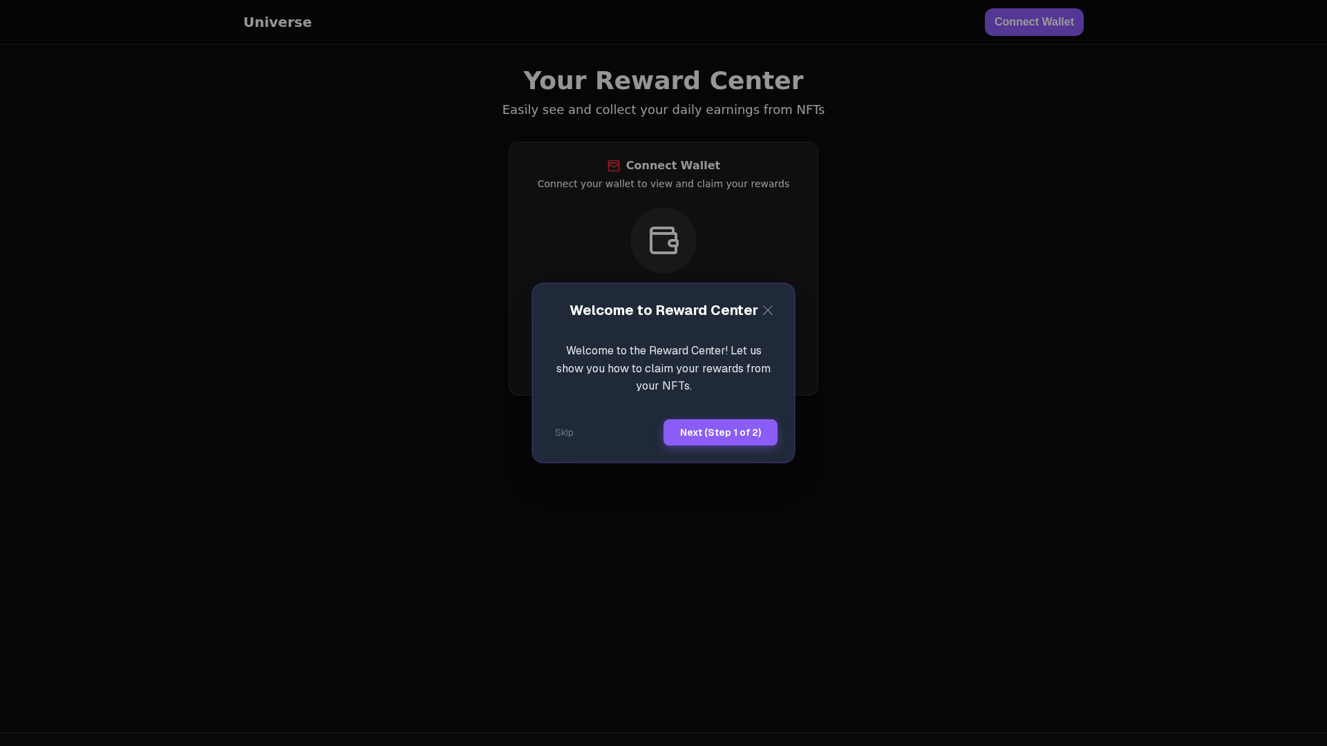 Screenshot of claim-test.miracle-universe.com