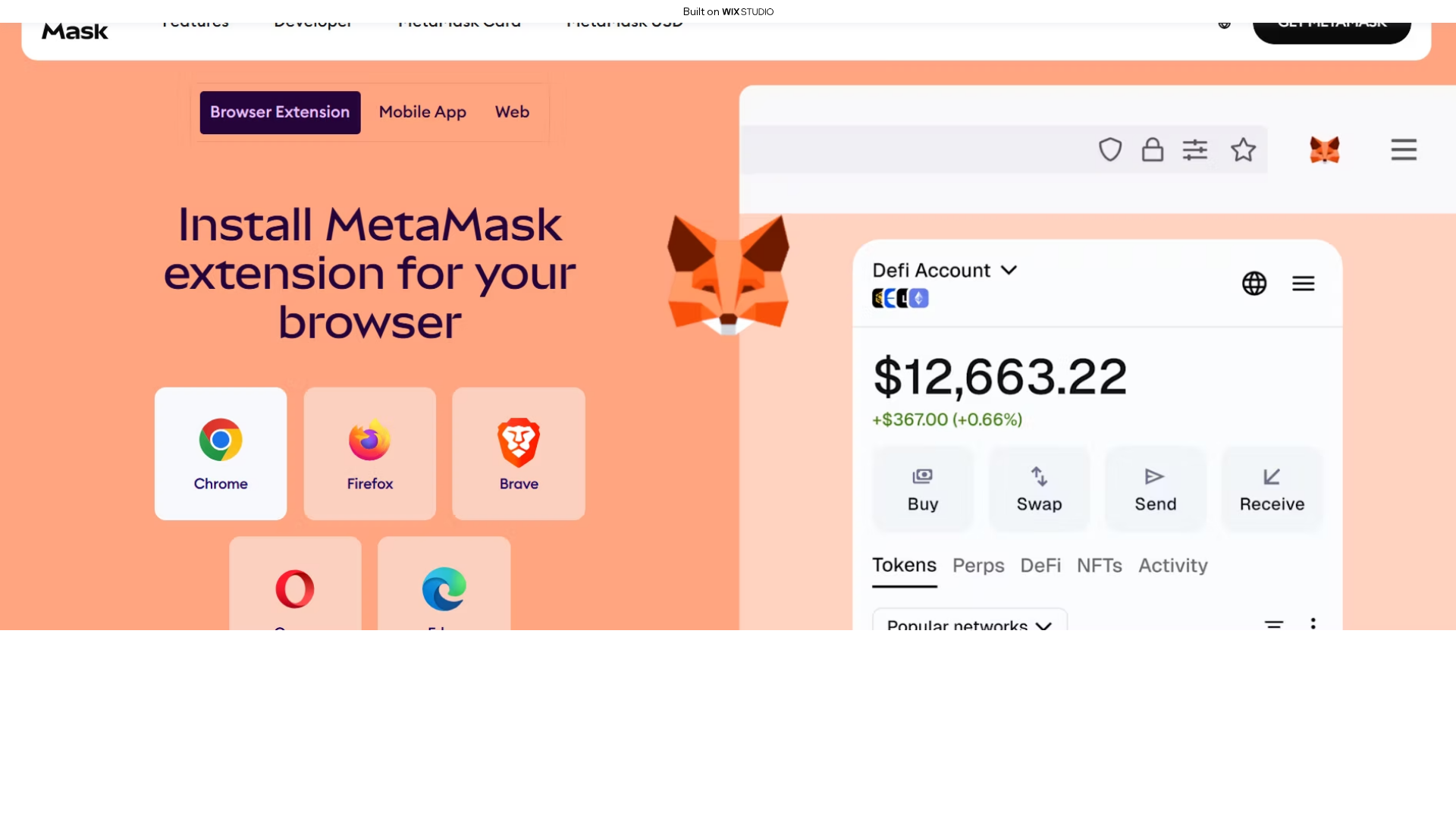 Screenshot of metamaskcdn.wixstudio.com