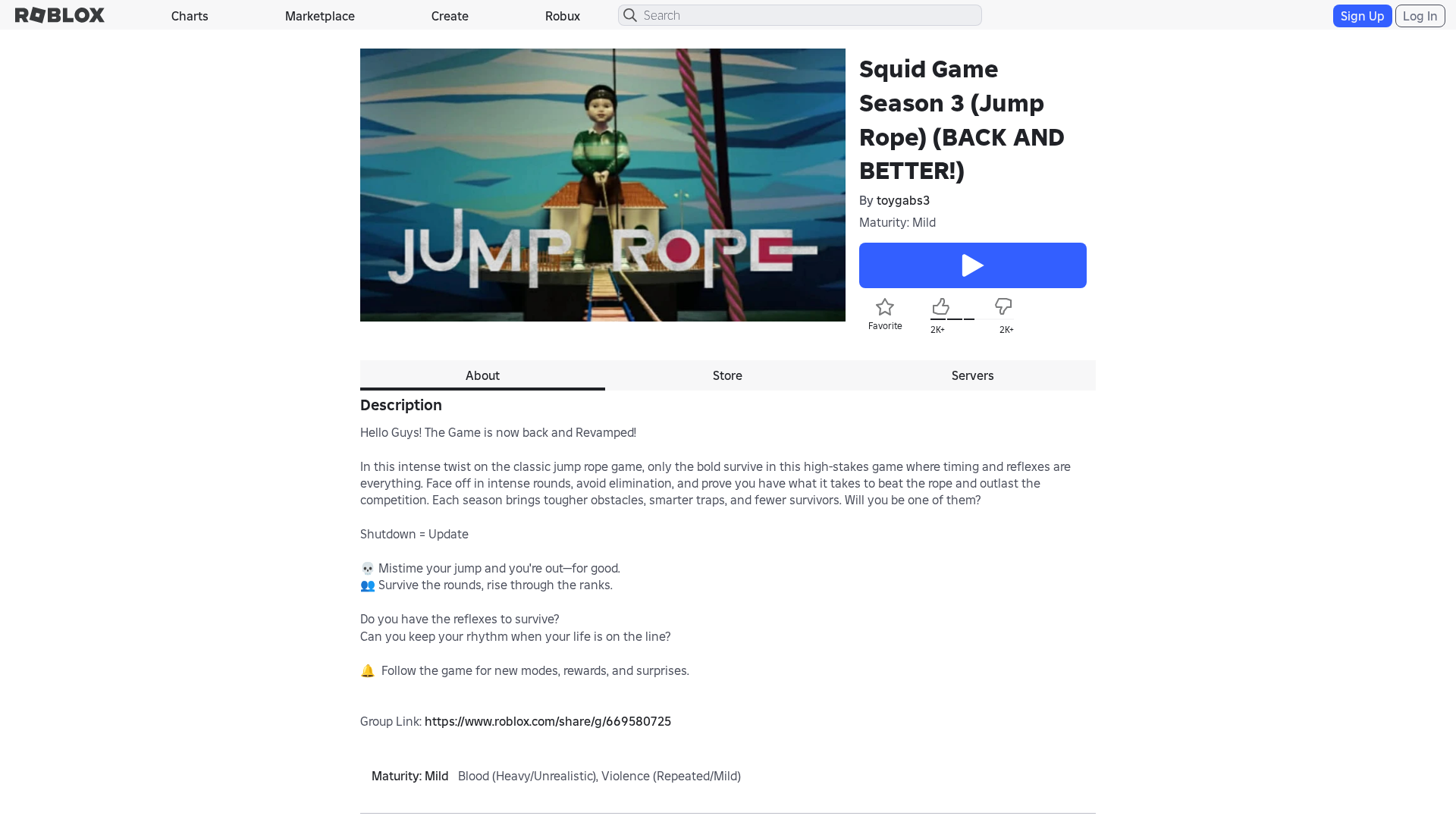 Screenshot of www.roblox.com.bi