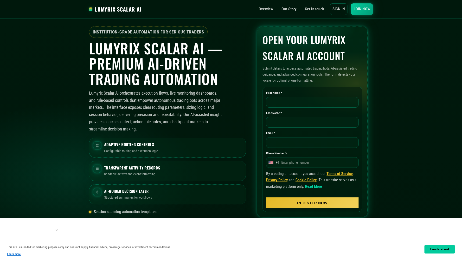 Screenshot of lumyrixscalaraitech.com