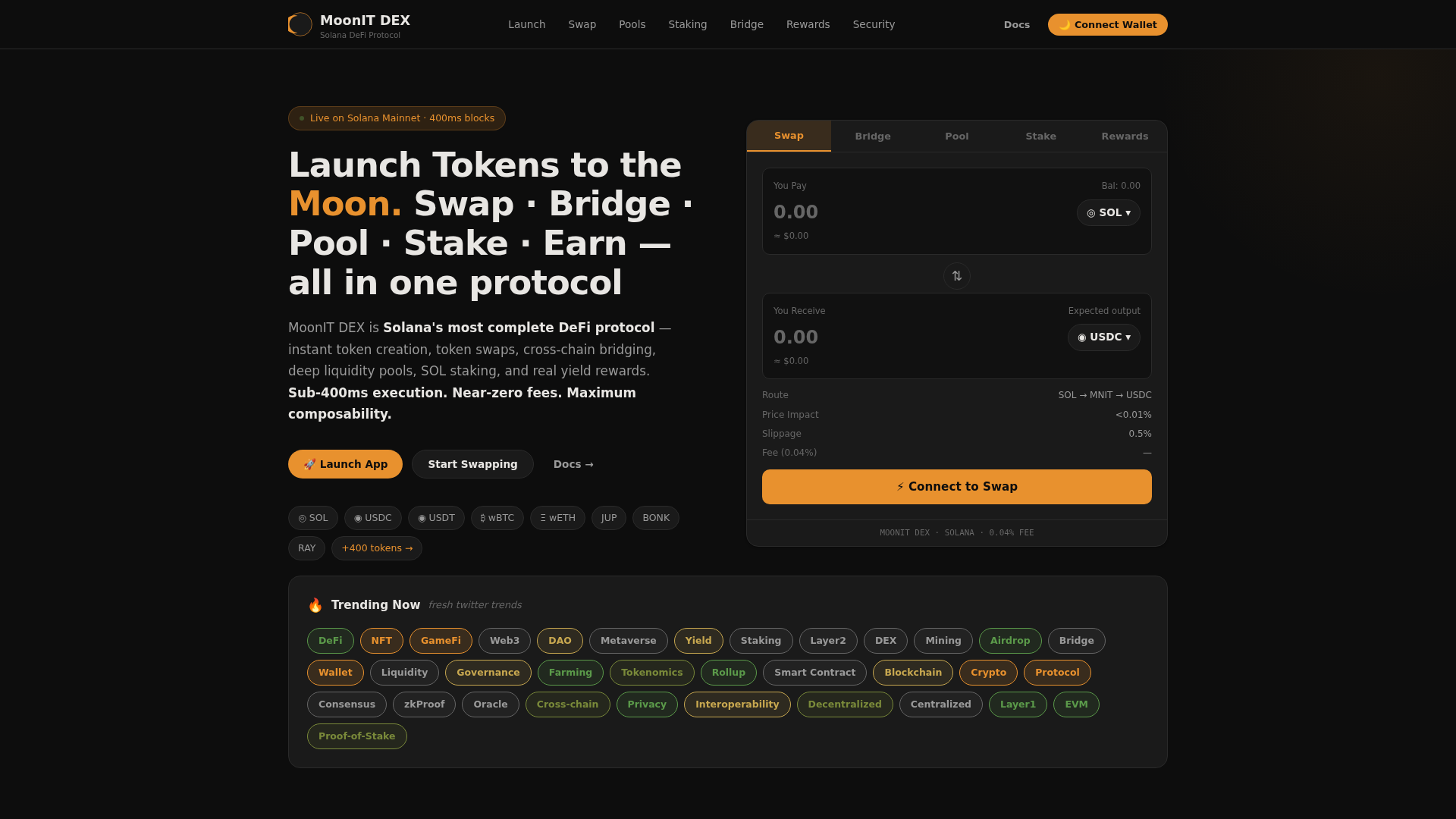 Screenshot of moonit-dex.com