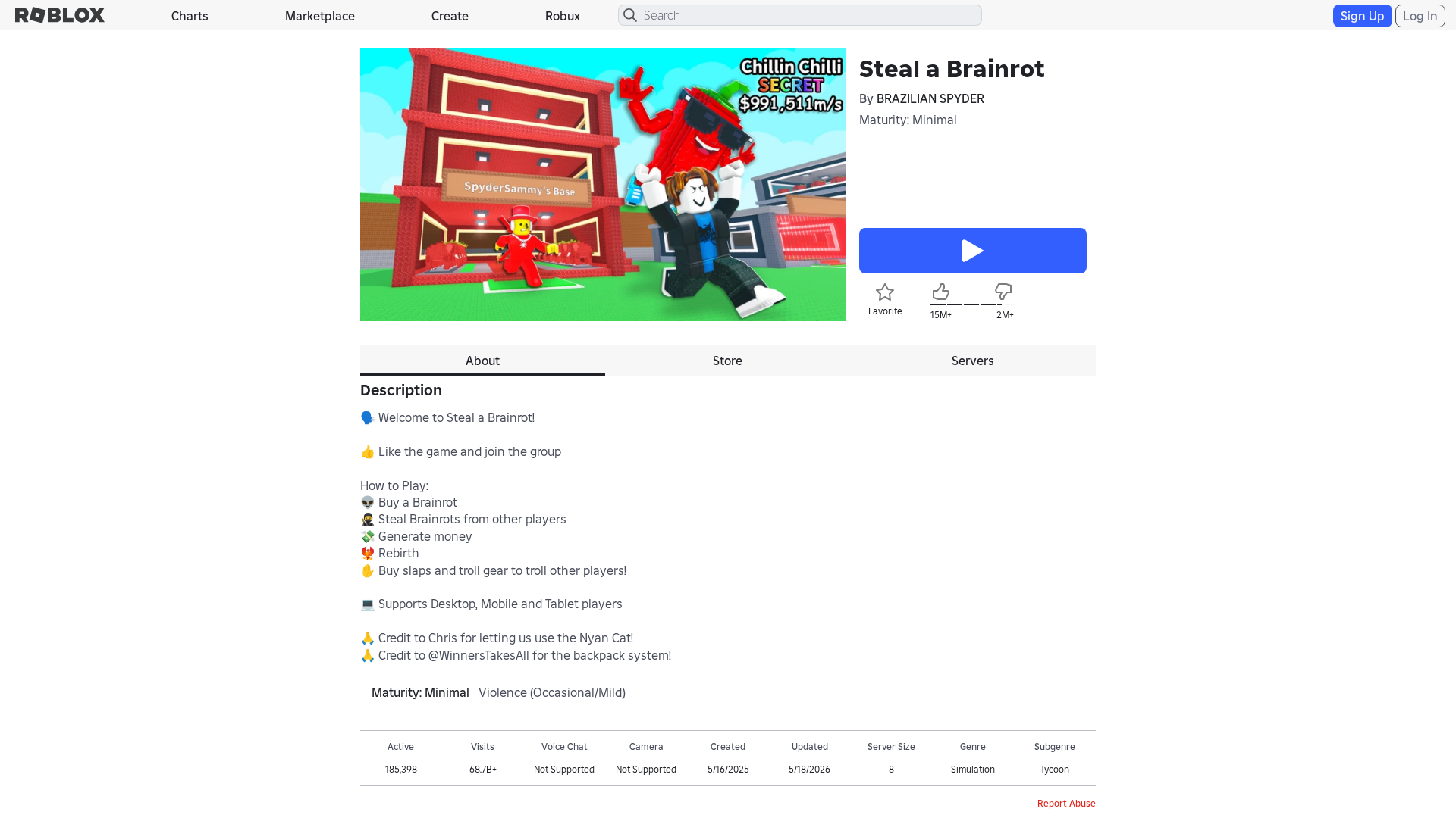 Screenshot of www.roblox.com.bi