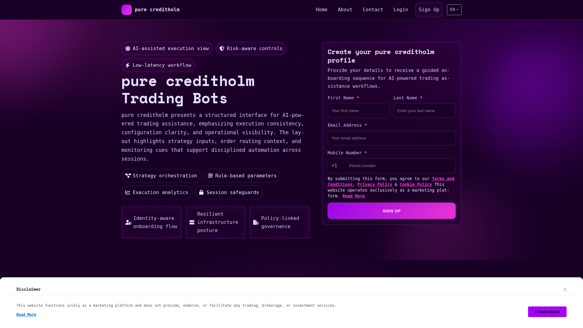 Screenshot of purecreditholm.shop