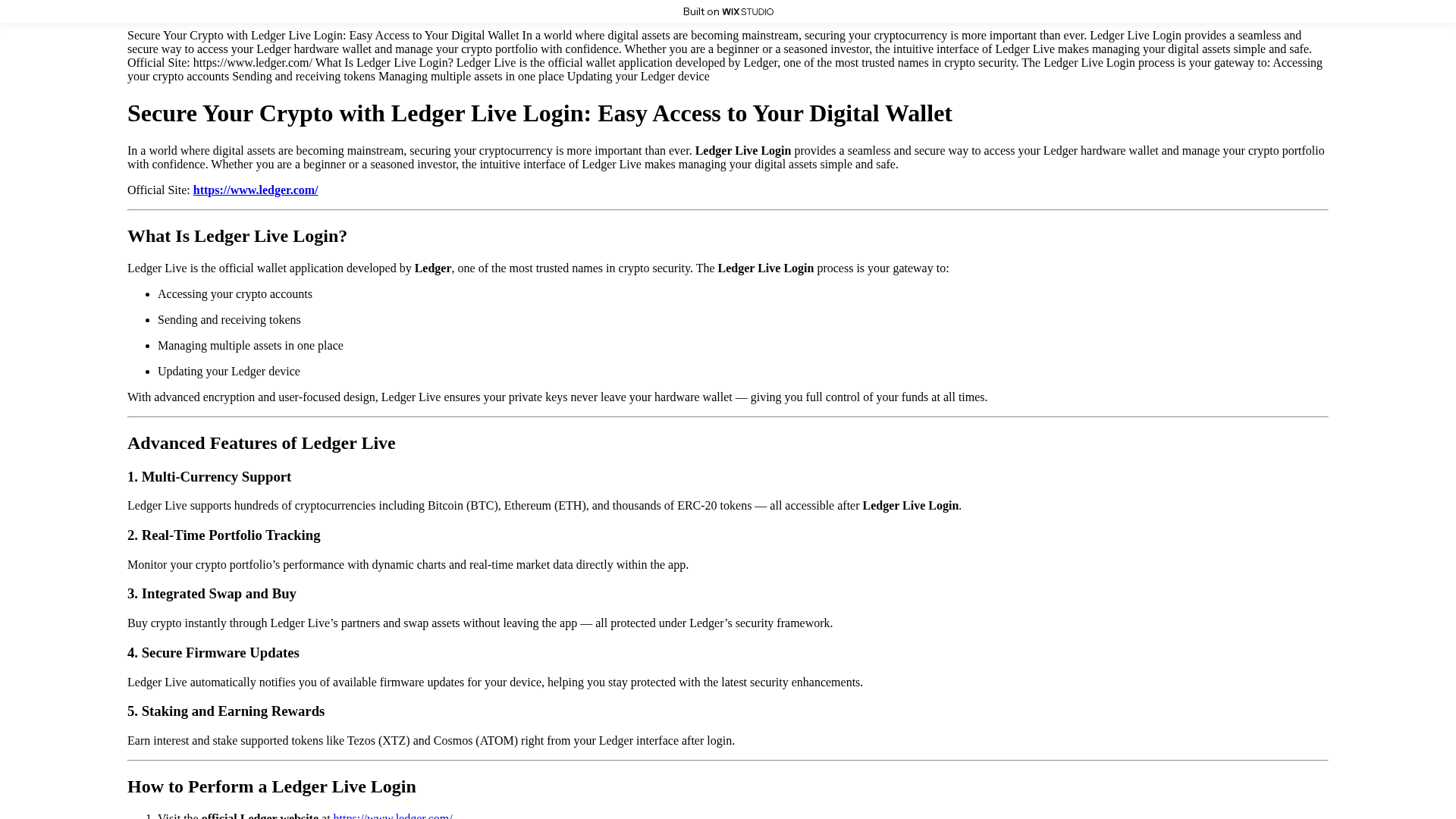 Screenshot of open-legrerlive.wixstudio.com