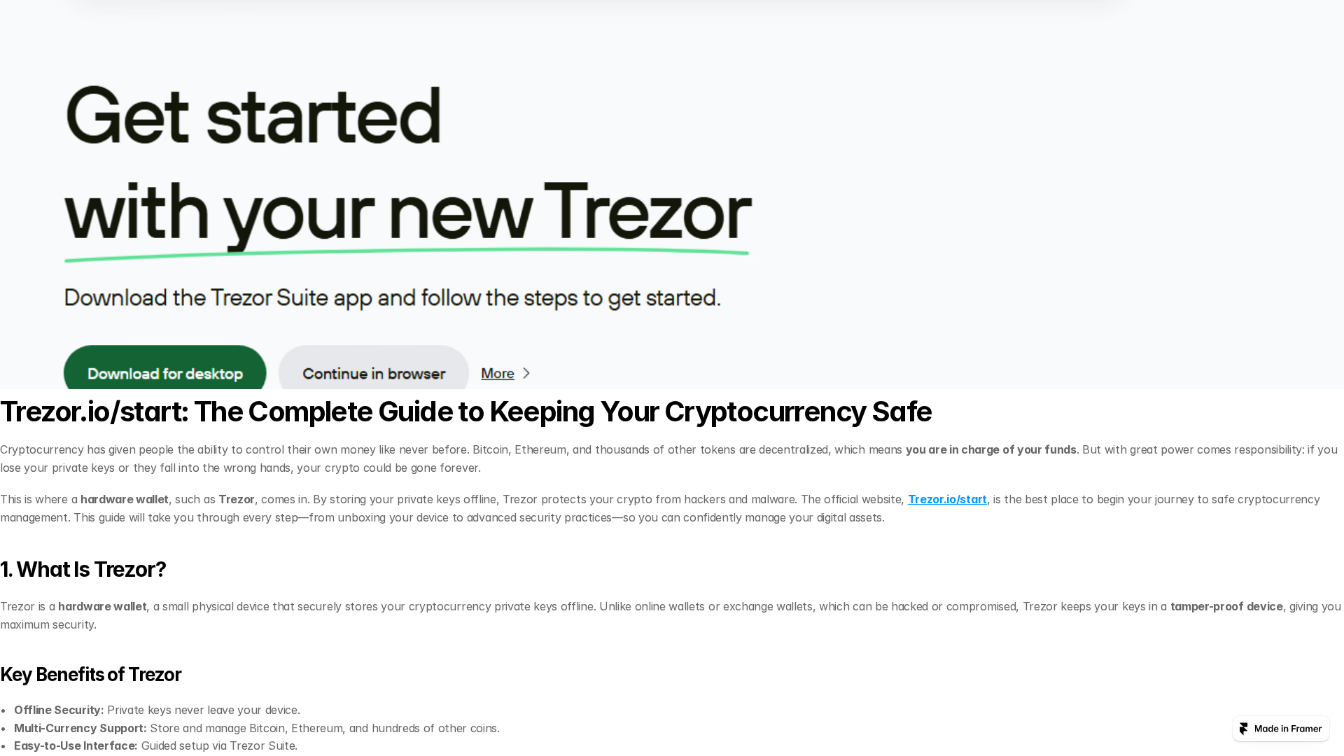 Screenshot of appstart-trzr.framer.media