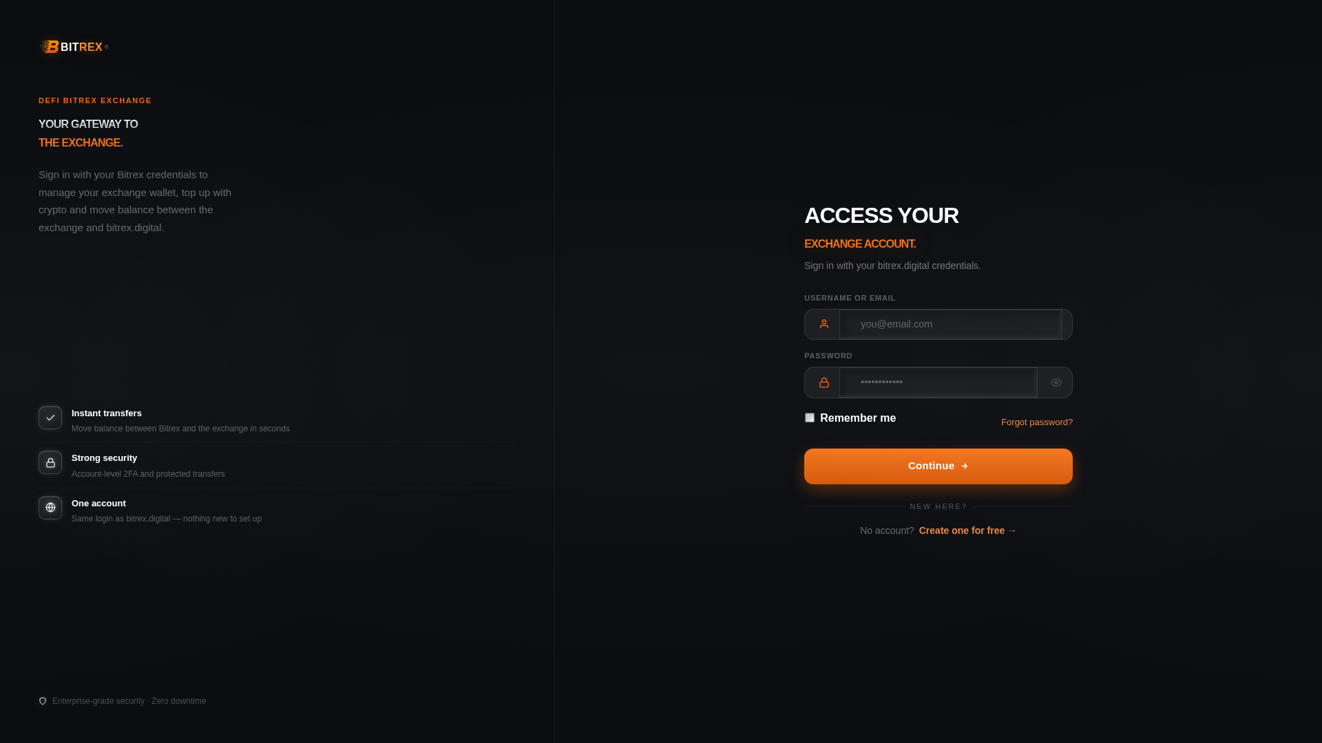Screenshot of defi-bitrex.com