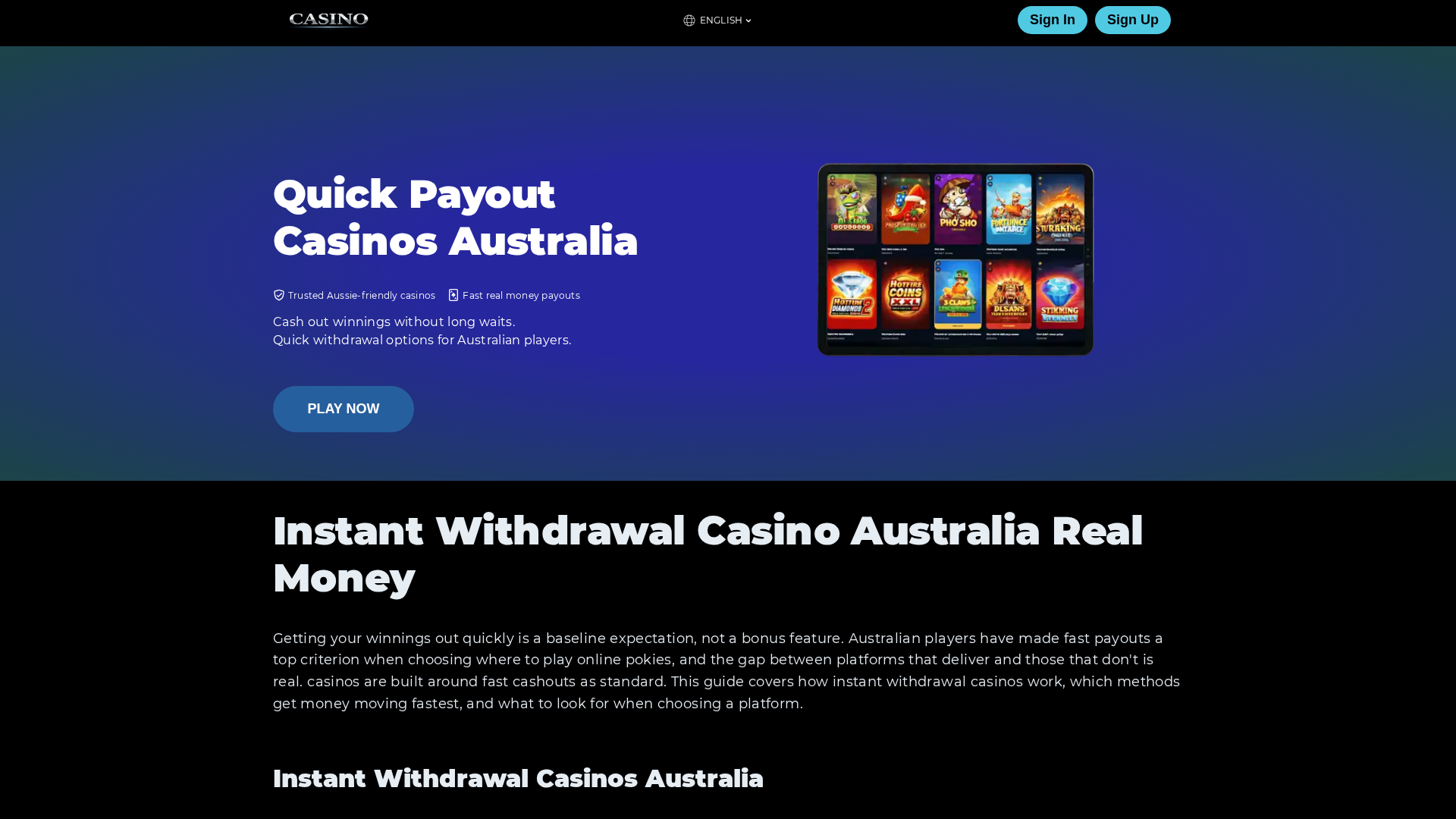 Screenshot of instantwithdrawal-realmoney-casino.com