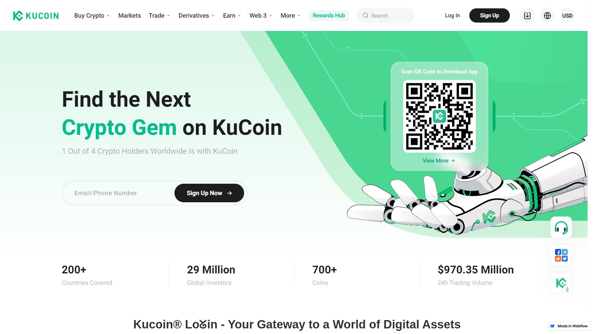 Screenshot of kcoinlogin.github.io