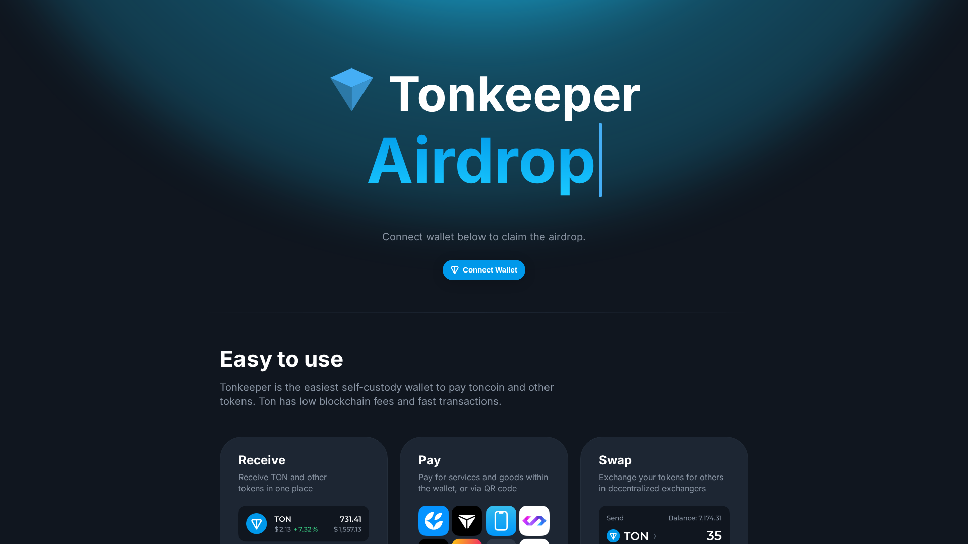 Screenshot of ton-keeper.pages.dev