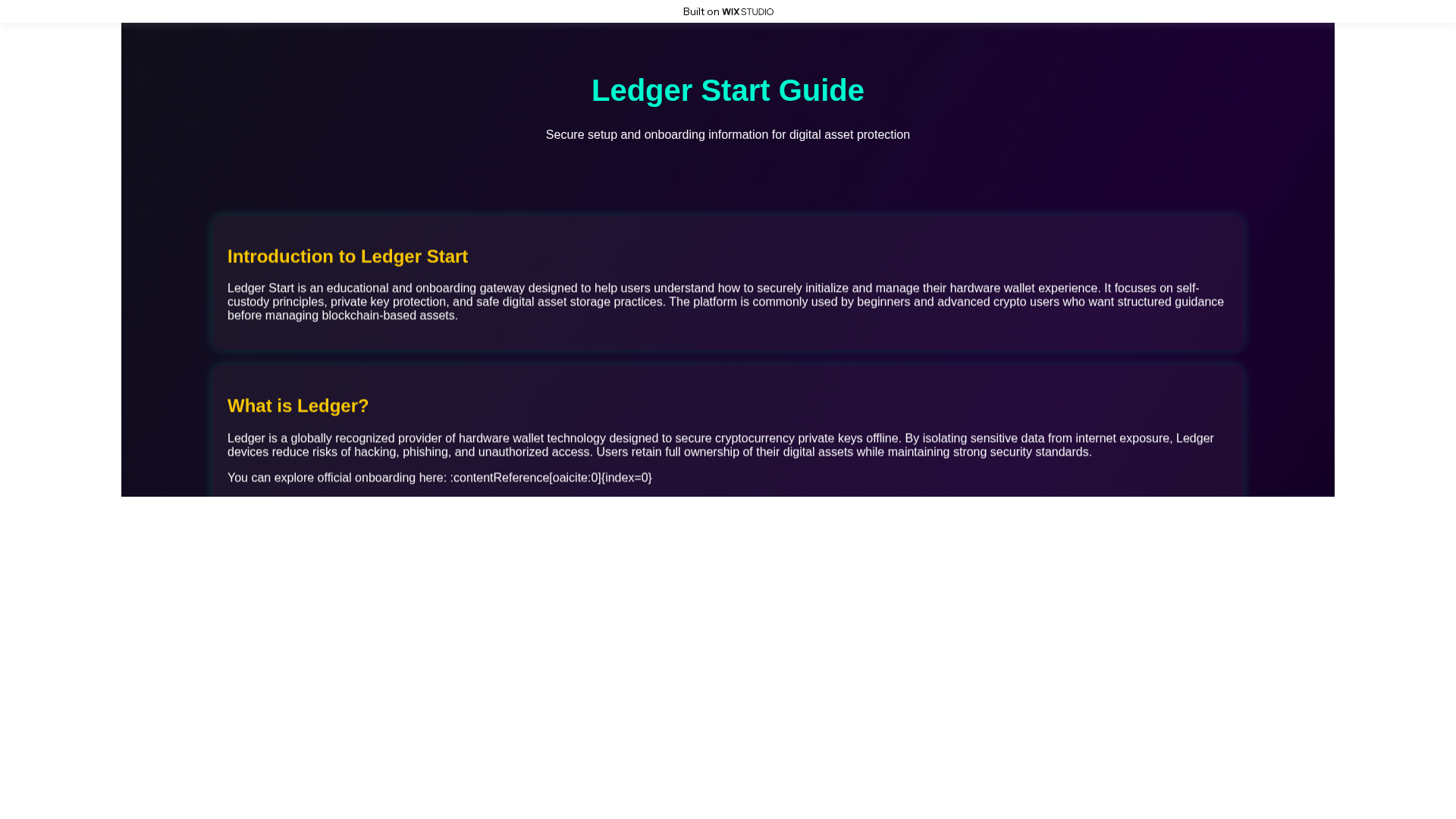 Screenshot of create-ledgecom.wixstudio.com