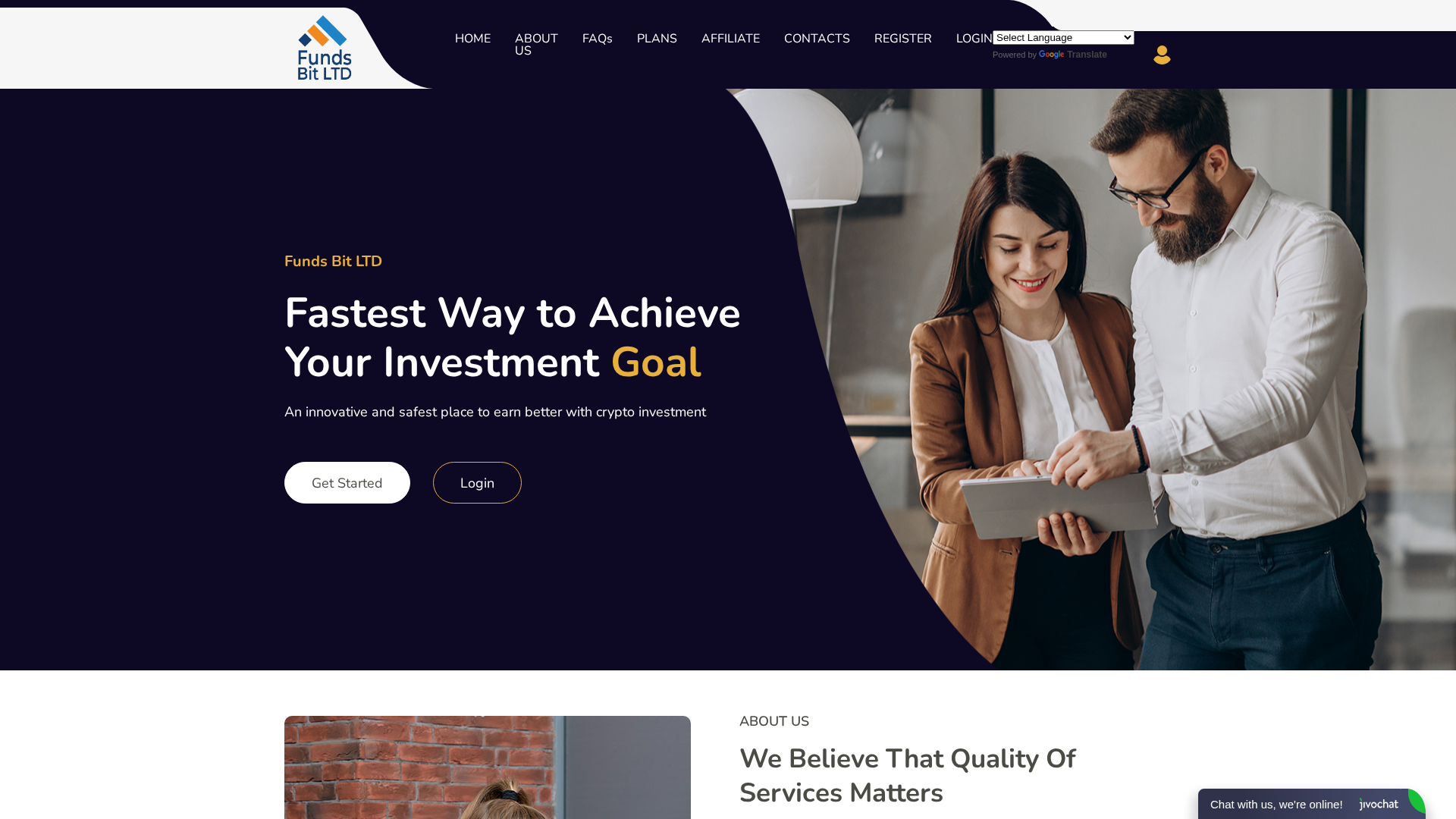 Screenshot of fundsbitinc.com