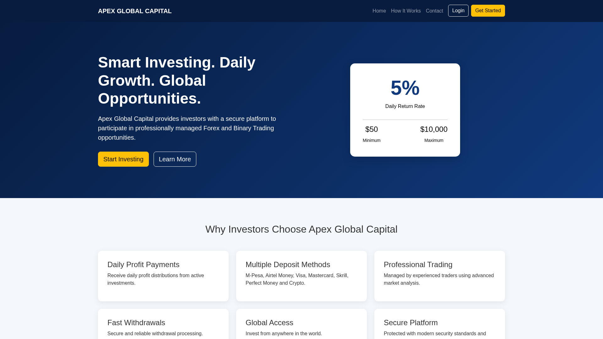 Screenshot of apexgcapital.com