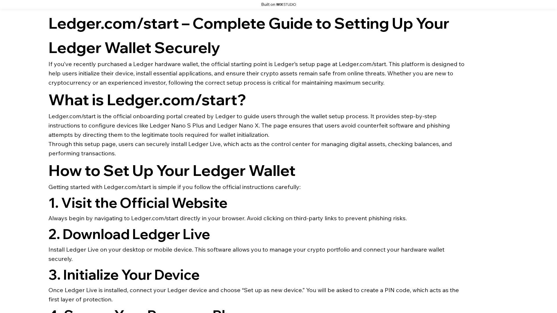 Screenshot of lederstartus.wixstudio.com