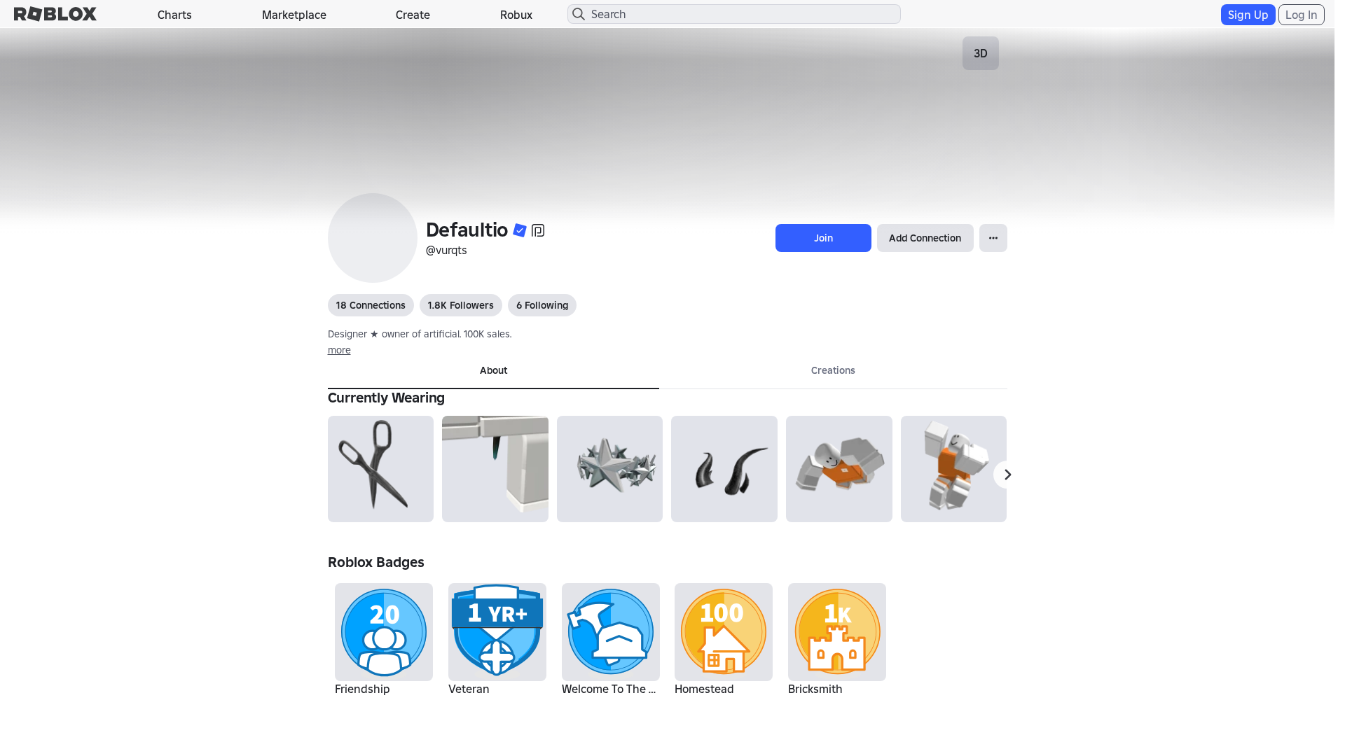 Screenshot of www.roblox.re