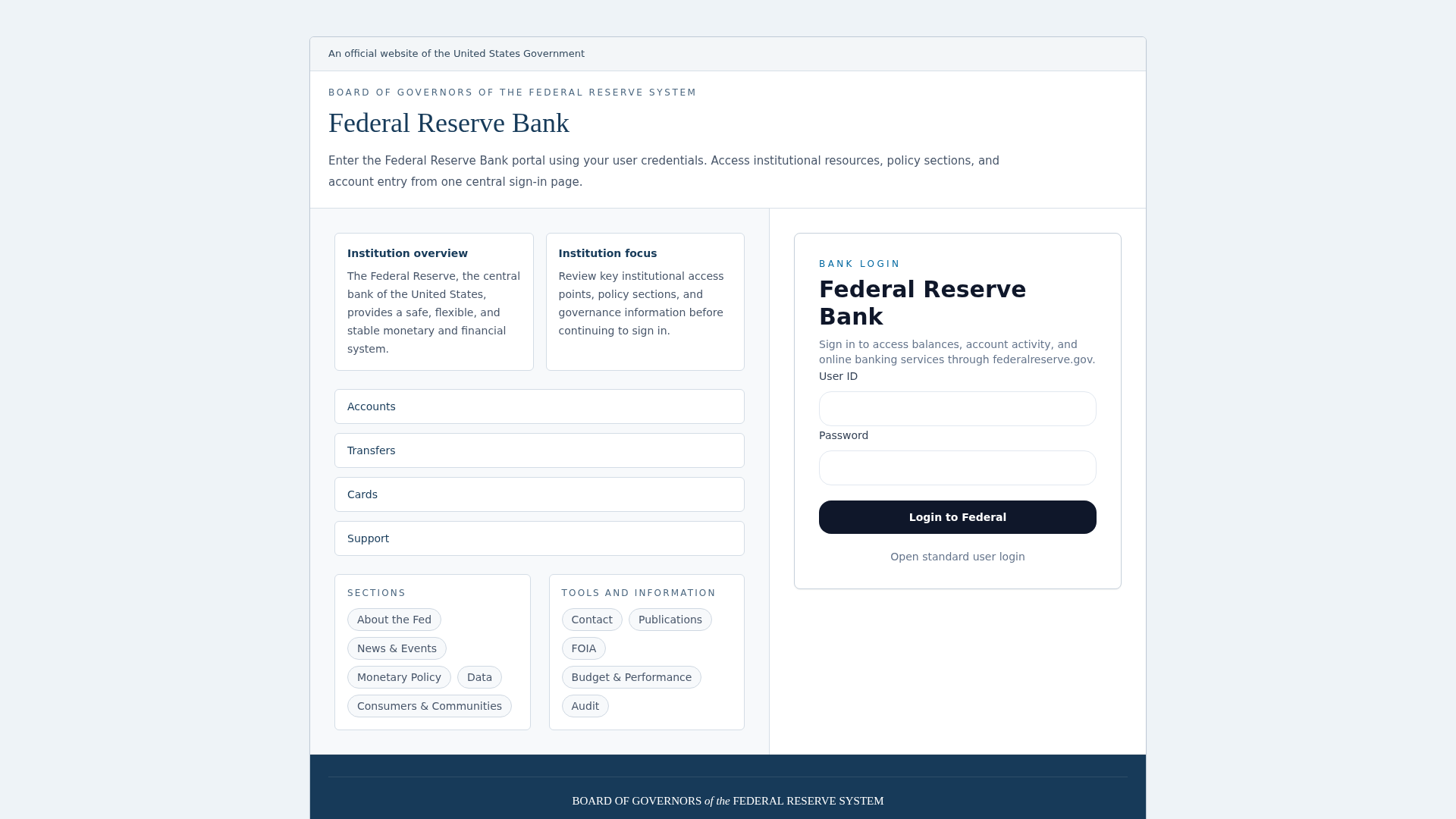 Screenshot of federelreserve.com