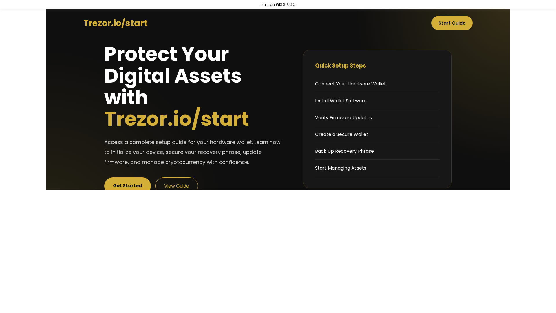 Screenshot of ioappsstarts-trexo.wixstudio.com