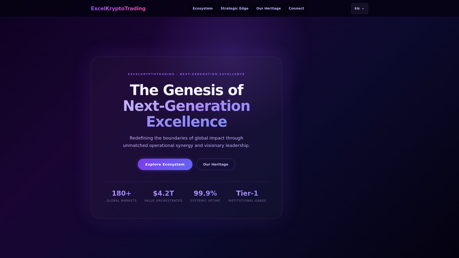 Screenshot of excelkryptotrading.net