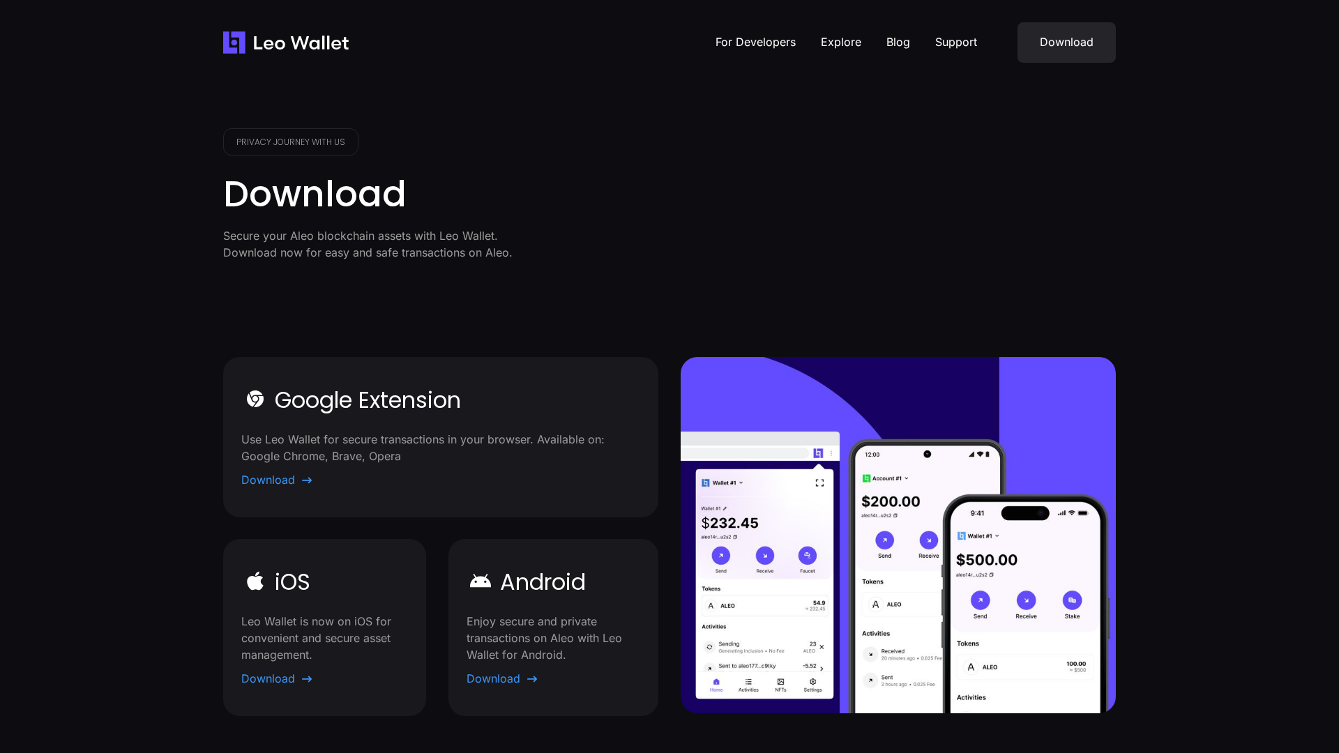 Screenshot of leowallet.pages.dev