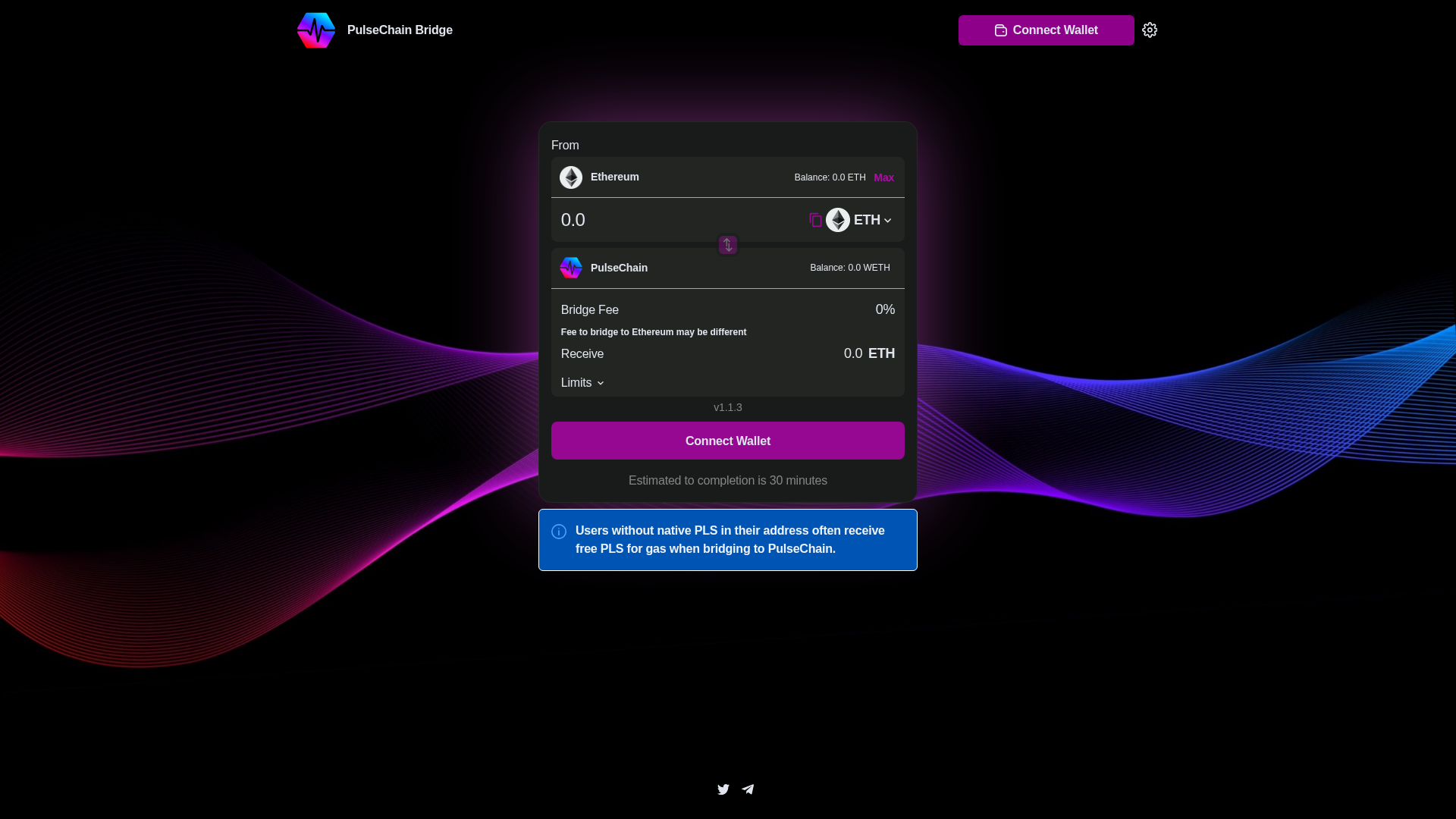 Screenshot of bridge.puslechain.co