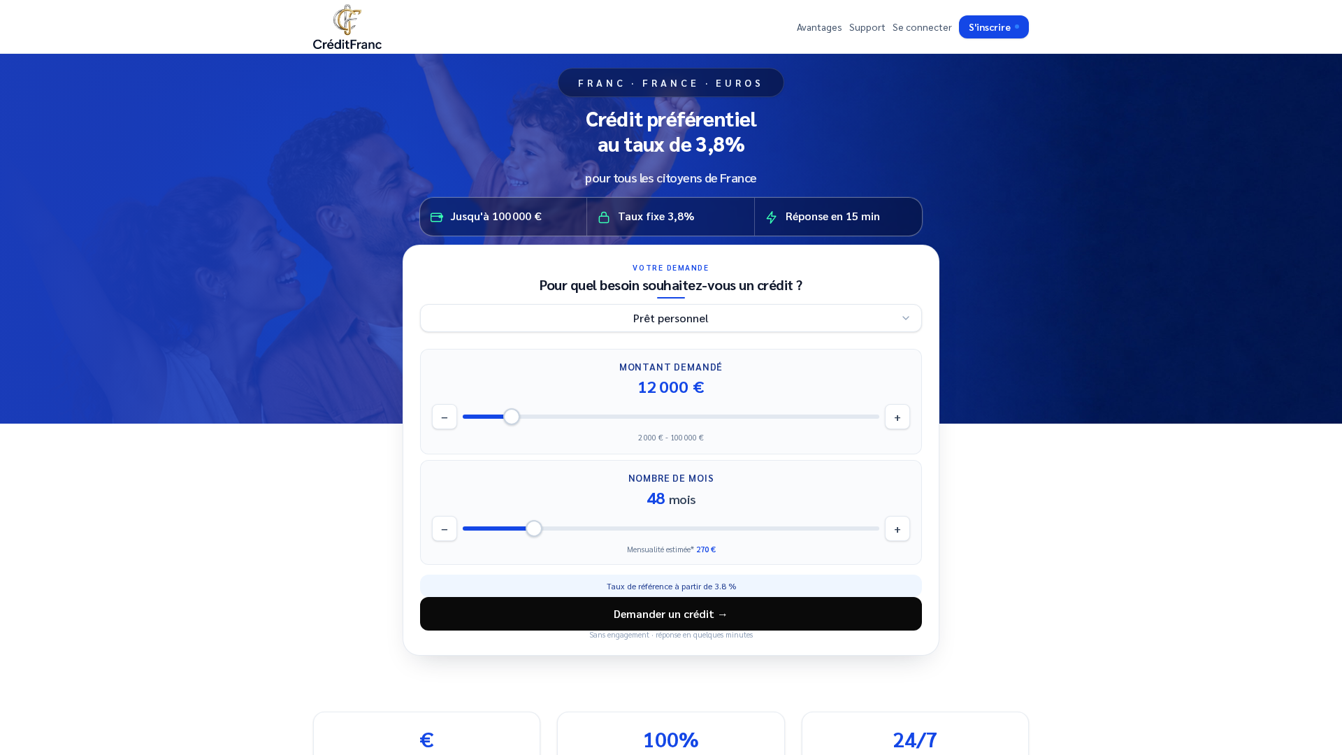 Screenshot of creditfranc.com