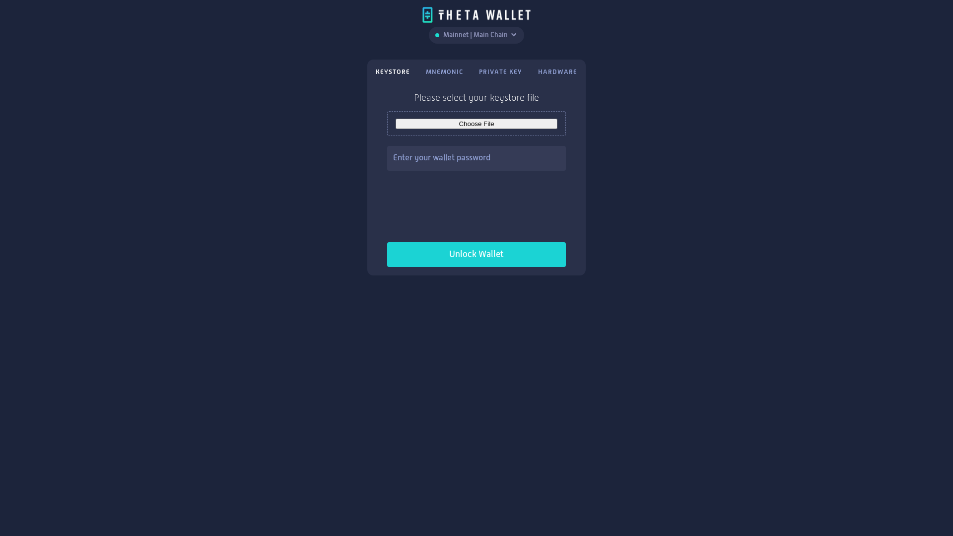 Screenshot of walletthetatoken.org