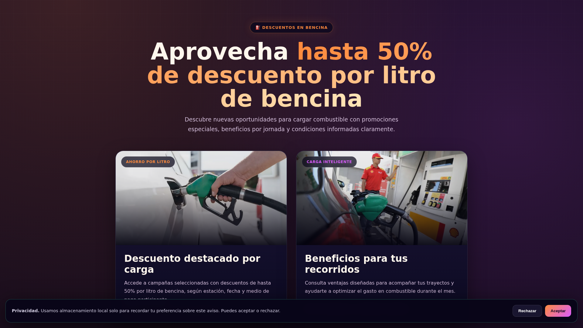 Screenshot of bencina.misbeneficios.vip